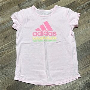 Adidas Kids Pink Graphic Tee